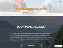 Tablet Screenshot of blog.loonmtn.com
